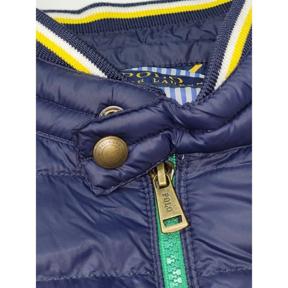 Polo Ralph RL Lauren Packable Full Zip Down Puffer Vest Men's 1XB Blue Pockets - Picture 4 of 12